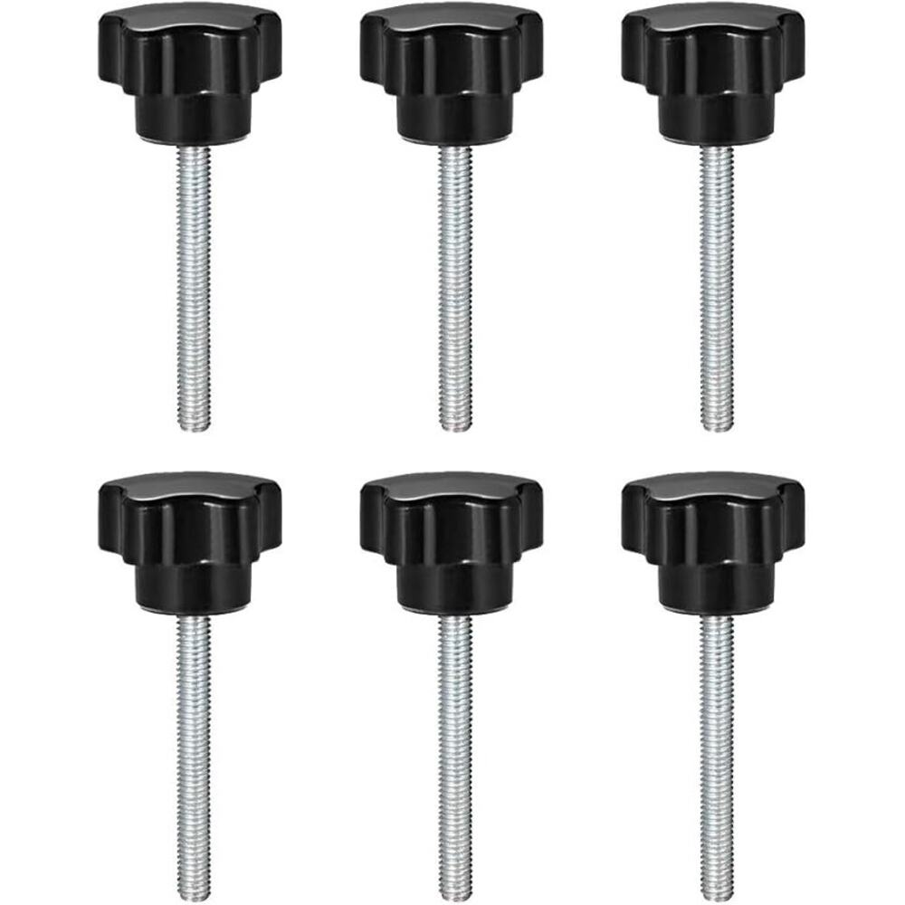 Uxcell 6 Pcs Star Knobs Grips M6 x 60mm Male Thread